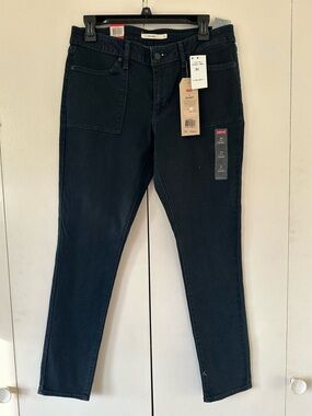 Levi's Jet Black High-Rise Slim Jeans